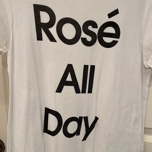Wildfox Rose All Day White V Neck Short Sleeve Tee Size Small - Picture 6 of 7